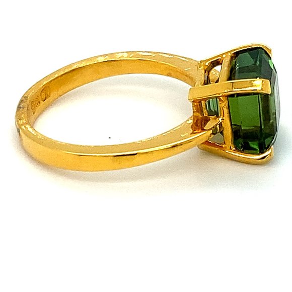 Certified Paraiba Tourmaline 4.60ct 22K Gold Ring - Picture 4 of 8
